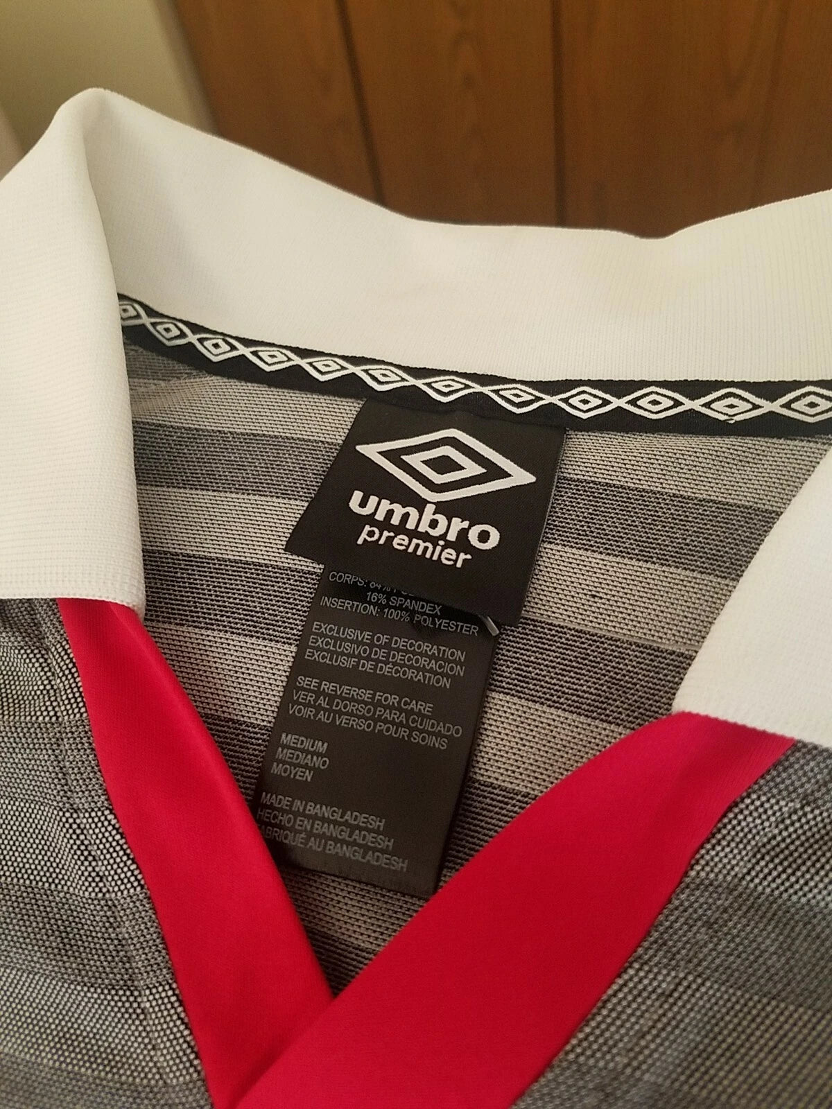 Umbro Premier Soccer Jersey Label